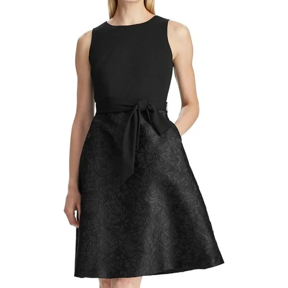 vince camuto petite brocade fit & flare dress LAUREN Ralph Lauren Plus Size Ruffled Floral Fit & Flare Dress MSRP $1 –  DGFOutlet main image 1